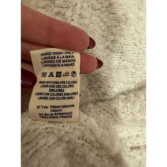 FRNCH Paris Popcorn Eyelash Soft Open Front Long Cardigan NWT - Picture 7 of 7